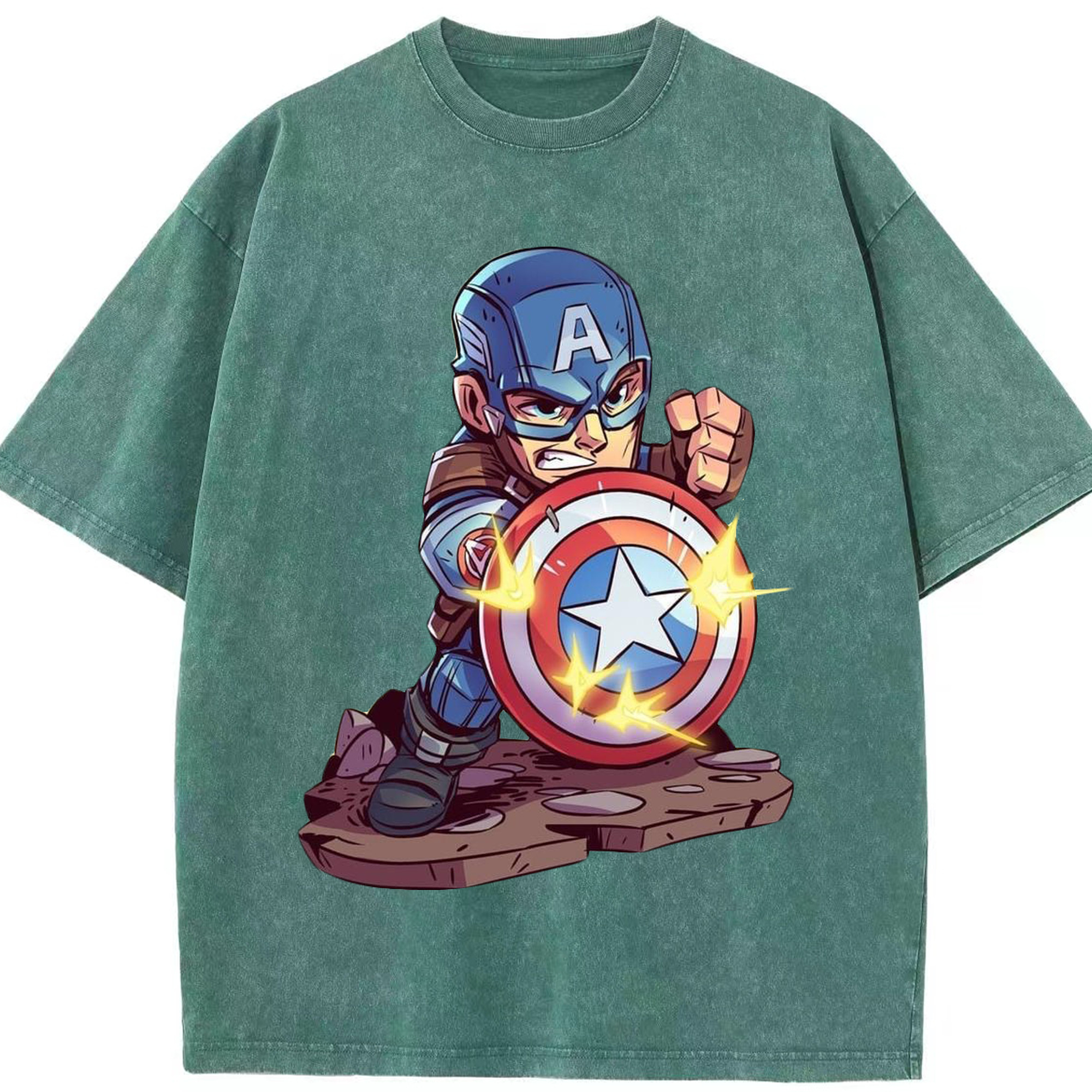 （画像用） アベンジャーズ The Avengers 綿100% ヴィンテージ風 半袖Tシャツ（フロントプリント）